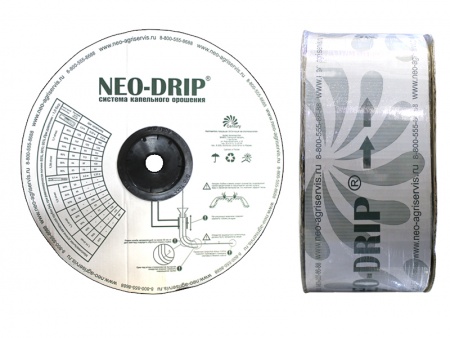 капельная лента neo-drip (толщина 6 mils), шаг 15 см, вылив 1,35 л/ч - 2050 м