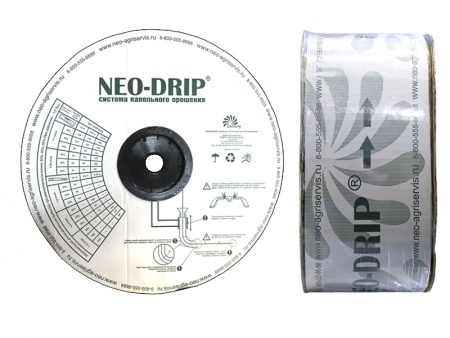 капельная лента neo-drip (толщина 8 mils), шаг 10 см, вылив 1,00 л/ч - 2050 м