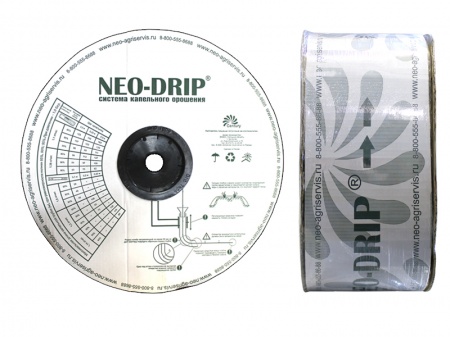 капельная лента neo-drip (толщина 8 mils), шаг 10 см, вылив 1,00 л/ч - 2500 м